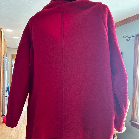 GEIGER Austria Red Boiled Wool Blazer Jacket Coat Cardigan - Picture 5 of 11